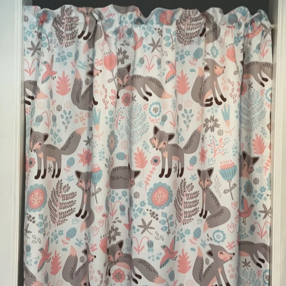 Pixie Fox Woodland 2 panels curtains.